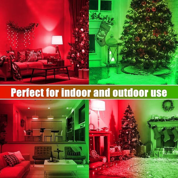 Bestview LED Flame Effect Light Bulbs,4 Modes Smart E26/E27 Base Flickering Fire Light Bulbs with for Halloween, Christmas, Party, Porch, Indoor&Outdoor Home Decoration Lighting (Green &Red)
