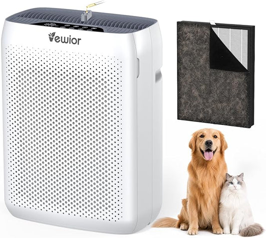 VEWIOR Air Purifiers with Washable Filter for Home Large Room Up to 3000ft²