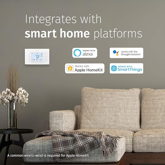 Emerson Sensi Wi-Fi Smart Thermostat for Smart Home, Pro Version, Works with Alexa, Energy Star Certified