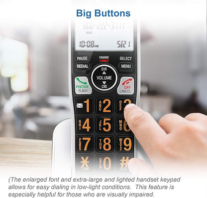 AT&T BL102-3 DECT 6.0 3-Handset Cordless Phone for Home with Answering Machine, Call Blocking, Caller ID Announcer, Audio Assist, Intercom, and Unsurpassed Range, Silver/Black