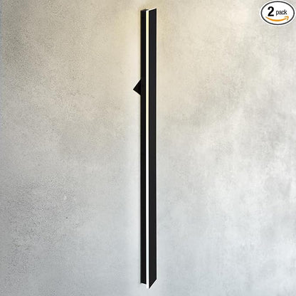 ASD LED 72" Long Wall Mount Light Fixture, Outdoor & Indoor Linear Sconce | 3CCT, Dimmable, Waterproof, Anti-Rust, ETL Listed | 40W 2400LM 3000-5000K 100-277V | Exterior Porch Lighting | Black, 2 Pack