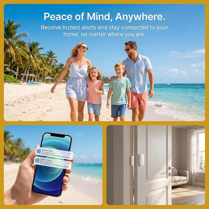 WiFi Wireless Alarm System for Home Security - 24/7 Protection Smart Device | 4.3" Touch Screen, GSM/4G+WiFi, Instant Alerts, Pet Activity Tracking, No Monthly Fee, Alexa Compatible for Home,Apartment