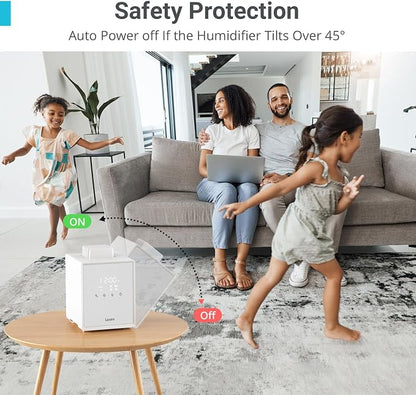 Livatro 3L Stainless Steel Humidifiers for bedroom with Warm Mist Steam