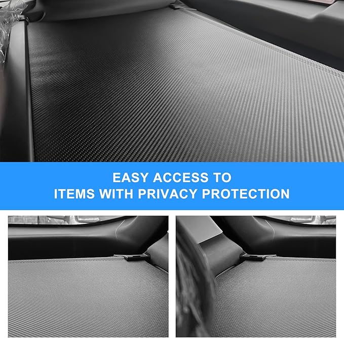 AUXKO Retractable Cargo Cover for Kia Sportage 2026-2023, Trunk Cargo Cover Luggage Security Shade Cover for 2026 2025 Kia Sportage Shielding Shade Anti-Peeping Luggage Privacy Screen, Carbon Fiber