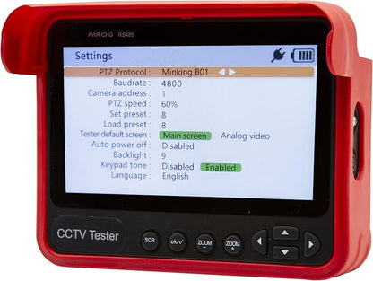 Triplett 8064 CamView Analog Ruggedized HD Camera Tester - SD Analog, AHD 2.0, HD-CVI 3.0, HD-TVI 3.0