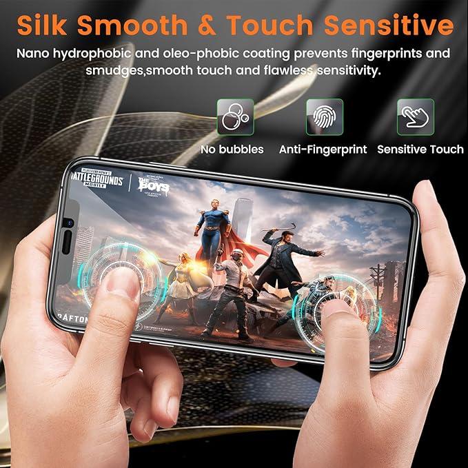 Lesakit 3+3 Pack Privacy Screen Protector for iPhone 11 6.1-Inch with 3 Pack Camera Lens Protector, Anti Spy Tempered Glass Film 9H Hardness Bubble Free Case Friendly