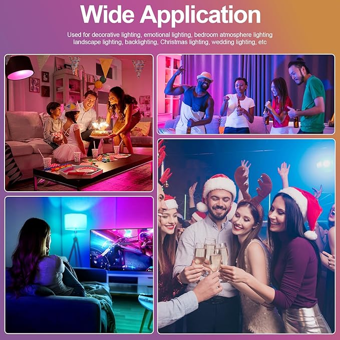 XRise E12 LED Bulb 3W Color Changing Candle Light (RGB + Warm White) 12 Colors, 3000K, Remote Control Included (2 Remote) Decorative Candle Lamp for Stage Home Decor,4 Pack