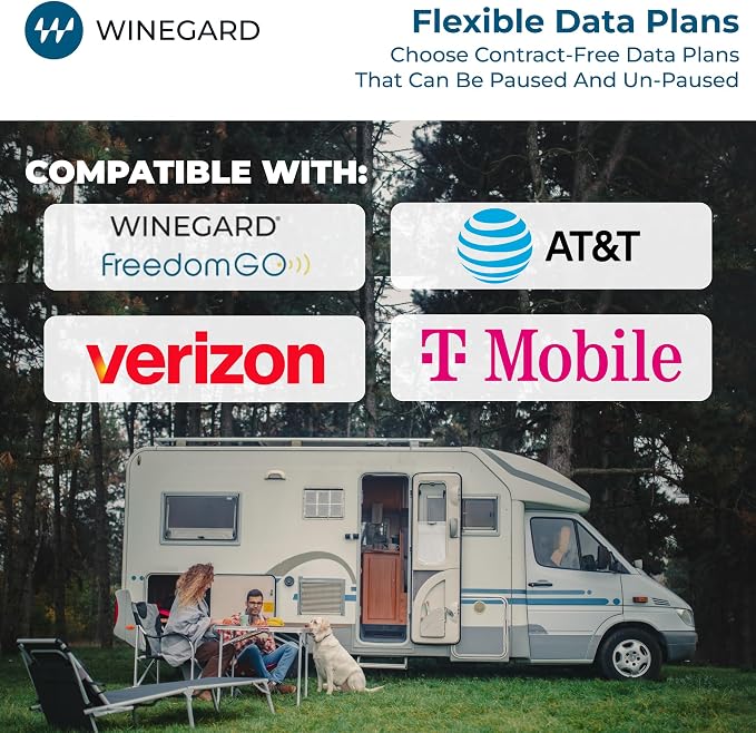 Winegard Connect 2.0 4G+ WF2-95B – Outdoor 4G LTE Router, Wi-Fi Booster & HDTV/AM-FM Antenna, Long-Range Wi-Fi