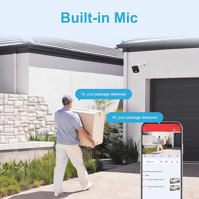 Anpviz 6MP Bullet PoE IP Camera with Smart Dual Light Color Night Vision, Full Metal PoE Security Camera Indoor/Outdoor, AI MD2.0,IP66,Built in Mic,Micro SD Slot,Wired,NDAA, IPC-B8A63WD-S (U Series)