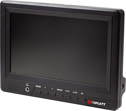 Triplett HDCM-4K Ultra-Compact 7-inch HD 4K Security Test Monitor with HDMI, Composite BNC-In/BNC-Out, and Component BNC