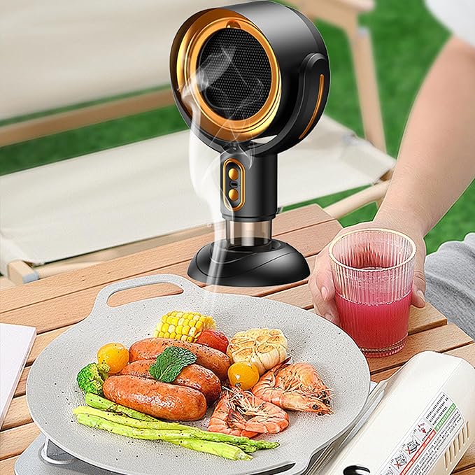 Puffhide Purifier & Smoke Away Purifier Fan Portable Adjustable Angle Tabletop Smoke Purifier Filters for Indoor BBQ, Hot Pot & Kitchen
