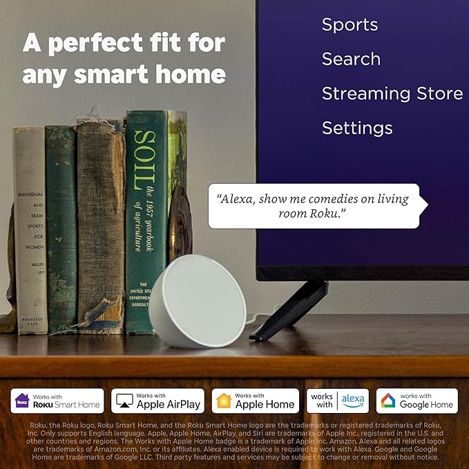 Roku Ultra - Ultimate Streaming Player - 4K Streaming Device for TV with HDR10+, Dolby Vision & Atmos - Bluetooth & Wi-Fi 6 - Rechargeable Voice Remote Pro with Backlit Buttons - Free & Live TV
