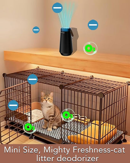 Ozone Generator for Car -Clean Smoke Odor from Car, Foul Smell from Bathroom; Plus Ionic Air Purifier for Home to Purify Dust, Pollen- Portable Deodorizer, Office, Pet Room Sky Blue