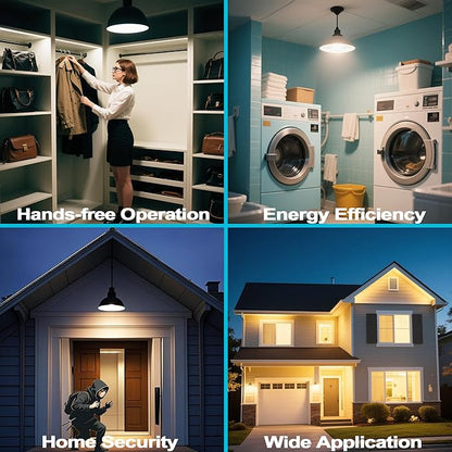 Pir Motion Sensor Light Bulbs – E26 A19 12W (100 Watt Equivalent), 5000K Daylight, Automatic On Off, Dusk to Dawn, Smart Indoor Outdoor LED for Garage, Porch, Closet, Stairway, Security (2 Pack)
