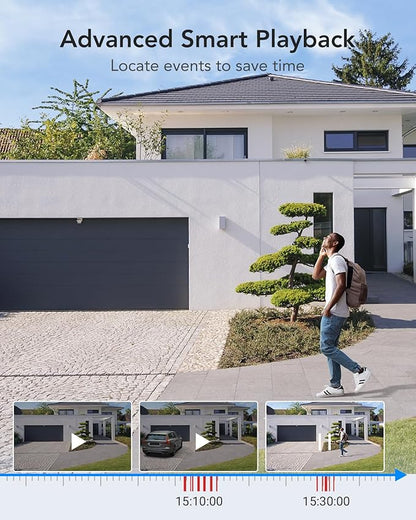 ANNKE 8 Channel 8 Camera Security System H.265+ DVR Recorder with 2TB HDD and 8X 5MP(2560TVL) Outdoor CCTV Bullet Cameras, IP67 Weatherproof,100ft Night Vision, Email Alert, Remote Access
