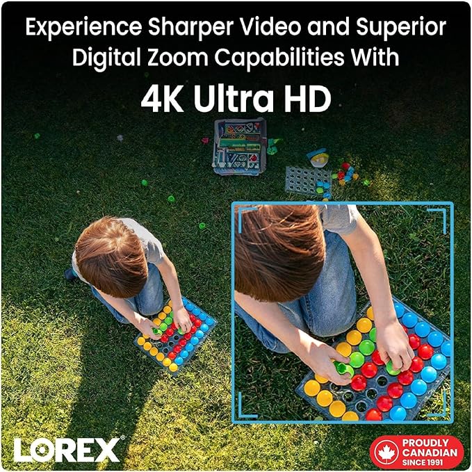 Lorex 4K 8MP Wi-Fi 6 Spotlight Security Camera | Indoor/Outdoor | Color Night Vision | Smart Motion Detection | 32GB Local Storage | 2-Way Talk | IP65 Rated | No Monthly Fees | White