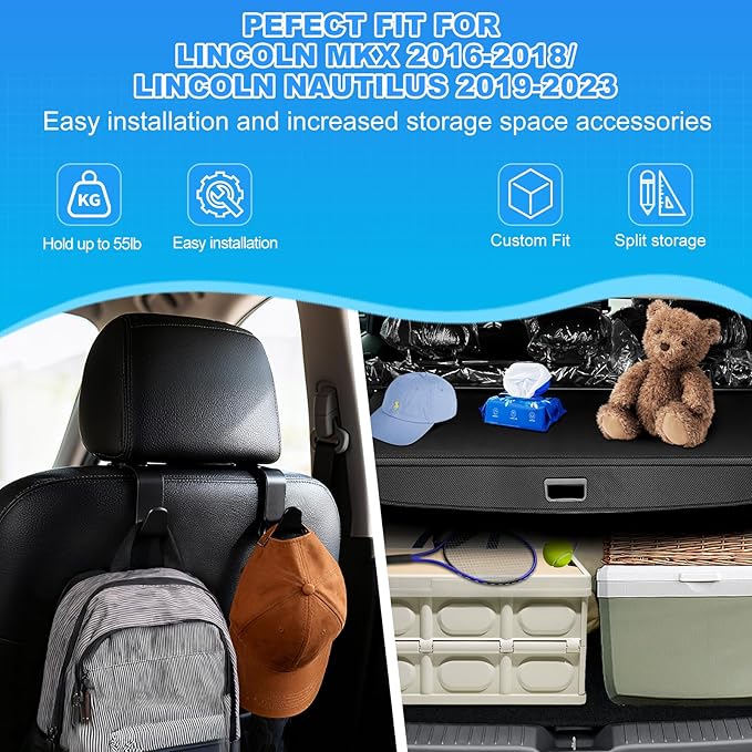 AUXKO Retractable Cargo Cover for Toyota 4Runner 2024-2010, Trunk Cargo Cover Luggage Security Shade Cover for 2024 2023 2022 4Runner Shielding Shade Anti-Peeping Luggage Privacy Screen, Carbon Fiber