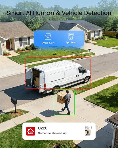 ZOSI C220 8CH 4MP QHD 2.5K PoE Home Security Camera System, 8CH 5MP 3K NVR with 2TB HDD for 24/7 Record, 6 x 4MP(1440p) Dome IP Cameras Outdoor Indoor, Smart AI Human Detection, Two-Way Audio