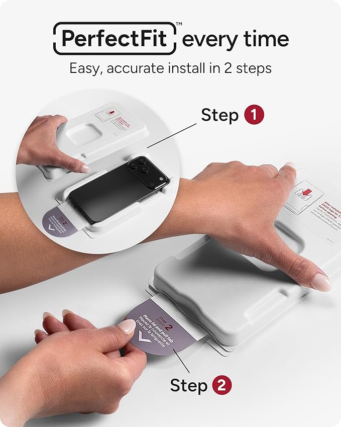ZAGG Glass Elite Screen Protector for Apple iPhone 17e/ 16e/ 14/13/ 13 Pro - Advanced Impact and Scratch Protection, Anti-Fingerprint Technology, InvisibleShield, Easy to Install