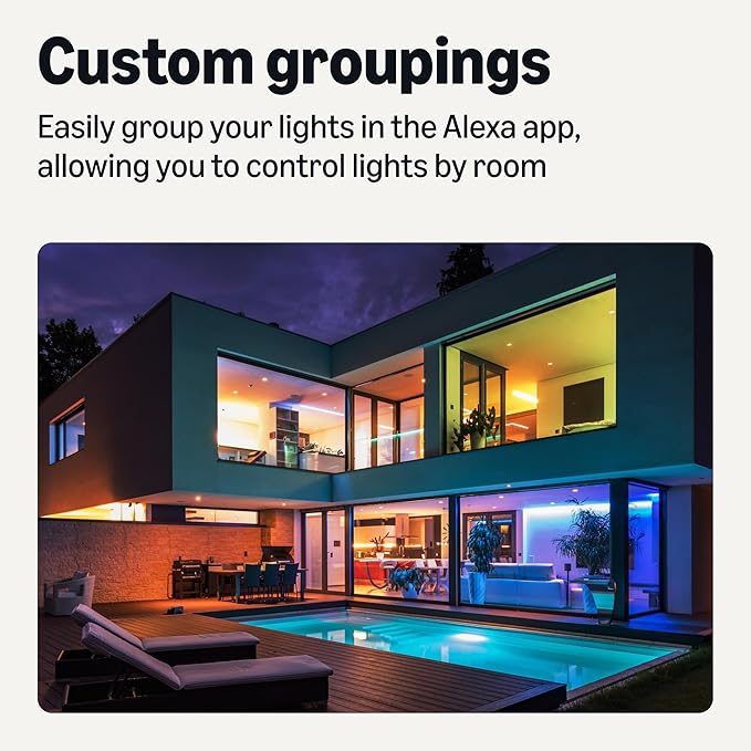 Amazon Basics Smart LED Light Strip, 16.4 Feet, RGB + Tunable White, Works with Alexa Only, 2.4 GHz Wi-Fi, No Hub Required (Pack of 2)