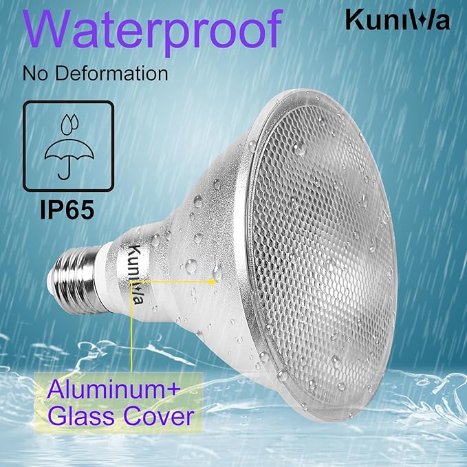 2 Pack PAR38 Flood Light Bulbs Outdoor 30W, LED Color Changing Spotlight Waterproof, 100W Equivalent, Timing, Remote, RGB Porch Light E26 for Holiday Halloween Christmas Party Decoration