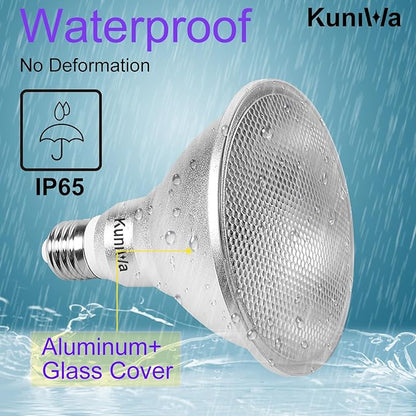 2 Pack PAR38 Flood Light Bulbs Outdoor 30W, LED Color Changing Spotlight Waterproof, 100W Equivalent, Timing, Remote, RGB Porch Light E26 for Holiday Halloween Christmas Party Decoration