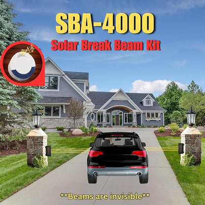Dakota Alert SBA-4000 Solar Break Beam Wireless Driveway Alarm Kit, 1-Mile