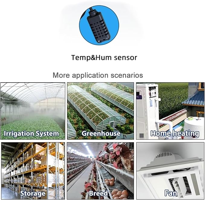 1CH Tuya Intelligent Temperature and Humidity Sensor,AC 85-250V/USB 5V Dry Contact Relay,Dry Contact,Timing Switch,Real-Time Monitoring Intelligent Module,Compatible with Alexa Google