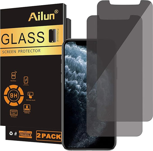 Ailun Privacy Screen Protector for iPhone 11 Pro/iPhone Xs/iPhone X [5.8 Inch] 2Pack Anti Spy Private Case Friendly, Tempered Glass