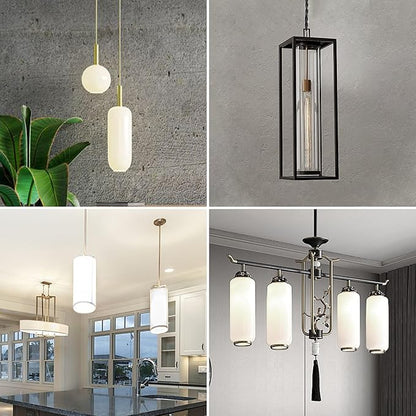 11.8IN 1000LM 5000K Daylight White Light Bulbs E26 Base, T10 T9 Edison Bulbs Dimmable 8W, AC 120V 100 Watt Equal Filament Bulb, Vintage Clear Glass Long Tubular LED Bulb, UL Certified - 4Pack