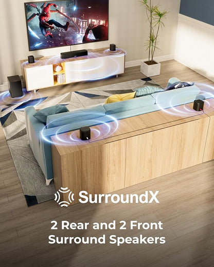 ULTIMEA 7.1ch Sound Bar with Subwoofer, Surround Soundbar for Smart TV