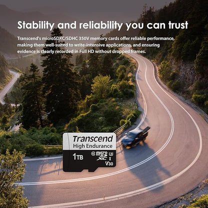 Transcend 32GB 350V(uSD Card), Micro SD, Memory Card, U1, Full HD, Up to 100MB/s, for Camera and Drones - TS32GUSD350V