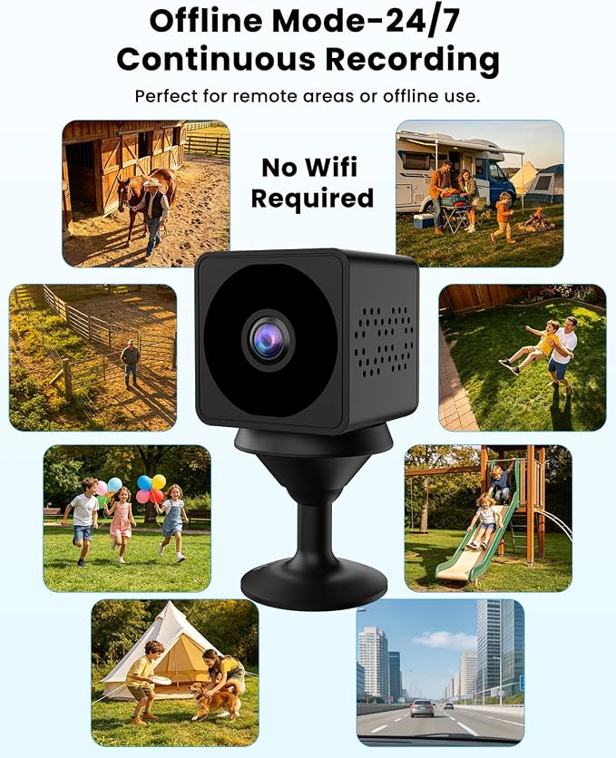 No Wifi Security Camera, 4K Mini Security Camera, Wireless Small Cameras