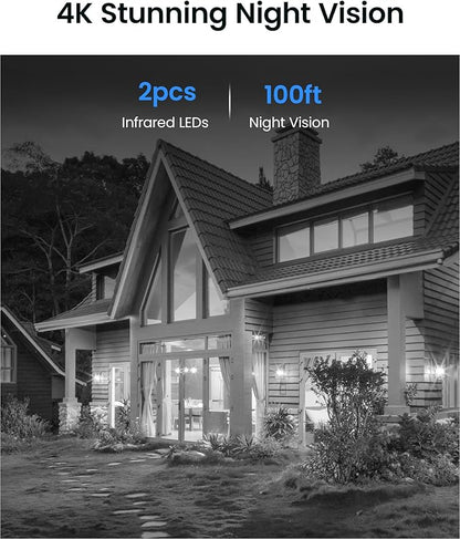 ZOSI C220 4K 8MP 8CH POE NVR Security Camera System (16CH Expandable), 6 x 8MP PoE IP Dome Cameras Outdoor Indoor, AI Human/Vehicle/Face Detection, One-Way Audio, 100ft IR Night Vision, 2TB HDD