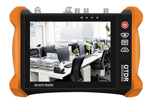 EVERSECU Dual wavelength 1310/1550 Fiber Cable OTDR Tester, 4K IP Camera & CCTV Tester with 8" Retina Touch Screen,Visual Fault Locator, TDR Test, POE Out, WiFi Test, PTZ Control