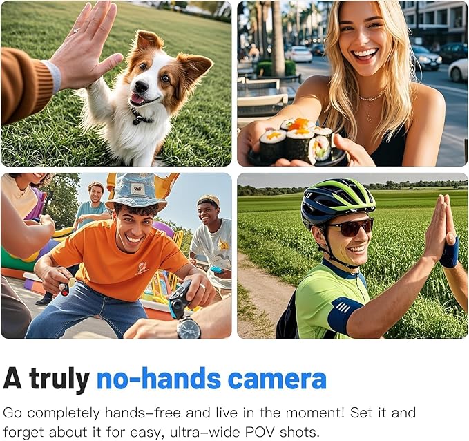 64GB FHD 1080P Mini Body Camera, Wearable Action Body Cam, Thumb Size Hands Free Recording Body Worn Camera, Premium Portable Camcorder Mount Anywhere for Pet Walking, Work, Travel (Black)