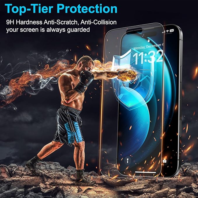 Mothca 2 Pack Matte Privacy Screen Protector for iPhone Air 6.5-inch [Auto Fit Box Dust-Free] Anti Spy Anti-Glare Anti-Fingerprint Full Coverage Tempered Glass, Smooth as Silk, Case Friendly