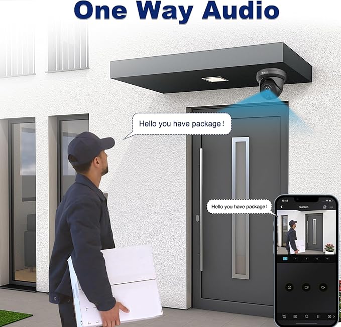 Anpviz 4K 8MP PoE Security IP Camera Outdoor Wired, AI Human Vehicle Detection, 100FT Smart Dual Light Color Night Vision, Built-in Mic, IP66 Waterproof, Black, NDAA, IPC-D3B83B-S (U Series)