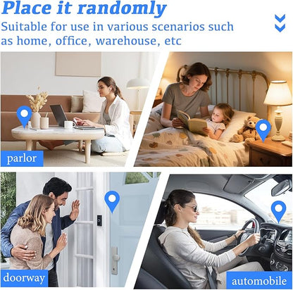 1pcs Only 0.9 inch Hidden Camera with Audio/Video Mini Small Spy Home Indoor Night Vision Motion Detection Baby Monitor Wireless Outdoor Nanny WiFi espias Security Secret (1, Black, mini)