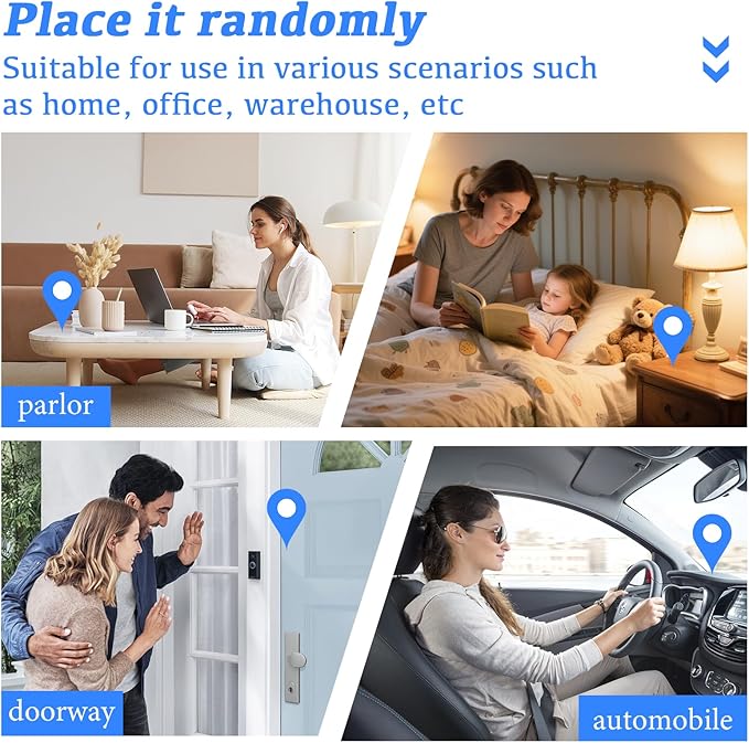 2pcs Only 0.9 inch Hidden Camera with Audio/Video Mini Small Spy Home Indoor Night Vision Motion Detection Baby Monitor Wireless Outdoor Nanny WiFi espias Security Secret (2, Black, mini)