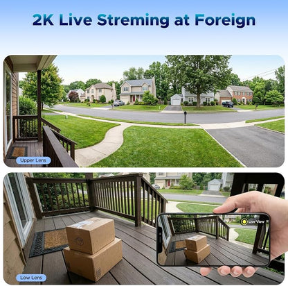 VOOPEAK 4G LTE Cellular Security Camera, Dual Lens 360° PTZ Auto Tracking