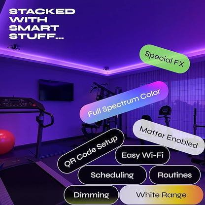 LIFX Everyday Bundle: Smart Light Bulbs (2 Pack) + 20ft Smart Strip Lights, Wi-Fi RGB Smart Bulbs & Light Strip, Tunable White, Matter Compatible, Compatible with Alexa Google Apple Home SmartThings