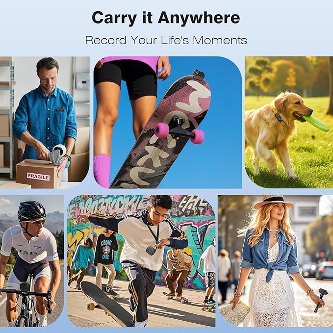 128GB Body Cameras with Audio and Video Recording: 1080P FHD Thumb Size Bodycam, Sports Action Body Camera, Wearable Pocket Camera Body Cam
