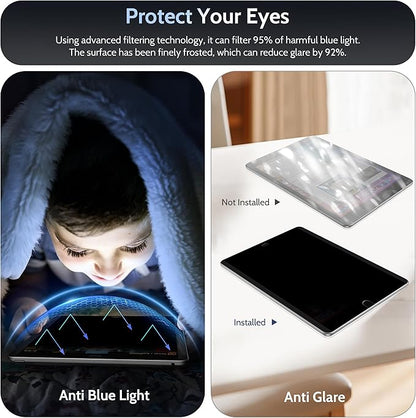 Peslv 4-Way Magnetic Privacy Screen Protector for iPad 9th 8th 7th 10.2 Inch & iPad Air 3th & iPad Pro 10.5", Removable 360 Spy Black Security Filter