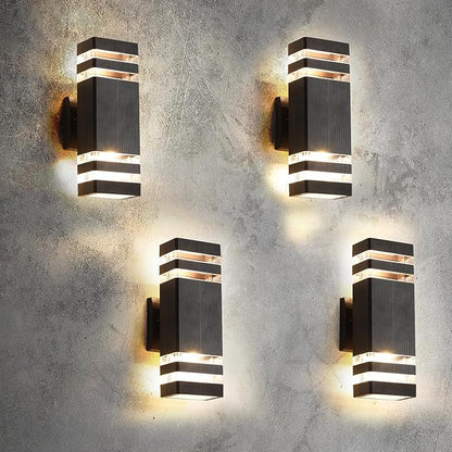 6 Pack Outdoor Lights, 14W IP65 3000K 1100LM Warm White Porch Lights, Aluminum for House Porch Patio Garage