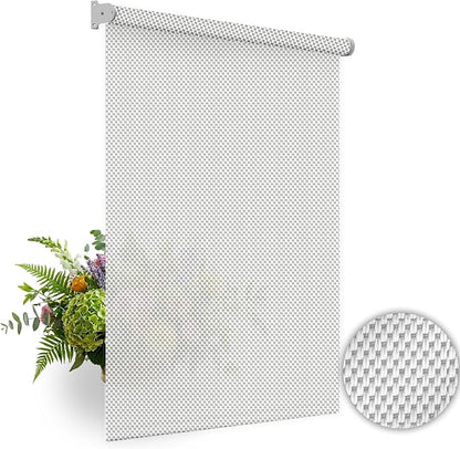 HILADUO Customized Solar Screen Roller Shade Blinds with Remote-Controlled Motorized Operation, 1%, 3% or 5% Openness Screen Fabric, Made in USA