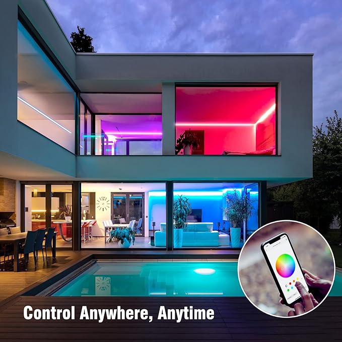 Sengled Smart LED Multicolor Light Strip Kit - 10M (32.8ft) RGBW Strip, Smart Hub & Switch, Alexa & Google Assistant Compatible, High Brightness, 2700 Lumens