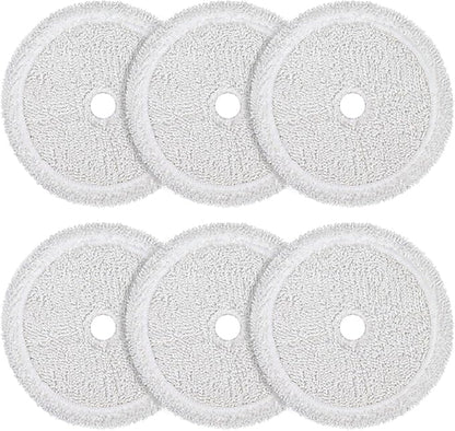 6 Pack Mop Pads Replacement Parts for Bissell 3115 Series, for 2859 SpinWave Wet and Dry Robot Vacuum Cleaner, Reusable & Washable Mop Cloths Accessories