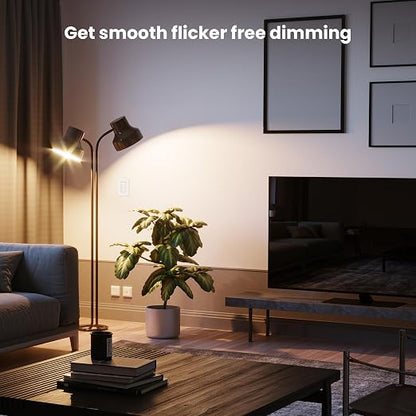 Feit Electric Dimmer Switch Remote, Wireless Smart Lighting Control, Push-Button Dimming, Beacon Control for Up to 4 Wired Dimmers, Battery-Powered (CR2032 Button Cell, 4-Year Life), DIM/Companion