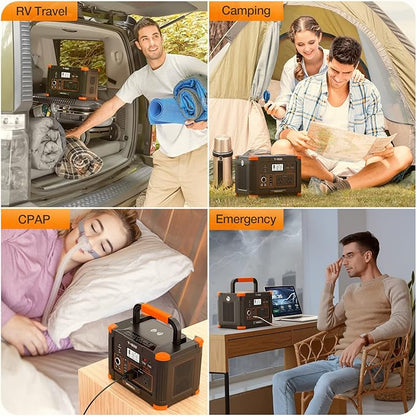 Portable Power Station 500W(Peak 1000W), 519Wh Outdoor Solar Generator
